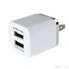 US Plug Metal Dual USB Chargers 2.1A AC Power Adapter Wall Charger Plug 2 Port for Cell Phone