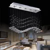 Lâmpadas pendentes design moderno led cortina onda k9 lustres de teto de cristal de luxo