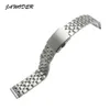 Jawoder Watch Band 10 12 14 16 18 19 20 мм Чистая твердая полировка из нержавеющей стали + Матовый ремень развертывание ремешка для развертывания Braclets