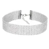 Collana girocollo con strass di cristallo pieno da donna a buon mercato per donna Collana con diamanti colorati in argento gioielli2656