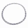 4 colors Women Health Choker Necklace Magnetic Power Stainless Steel Energy Jewelry Magnets Germanium element chain necklace 49cm wholesale