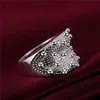 miglior regalo anello di gioielli in argento sterling con pallina per donna WR408, anelli a fascia in argento 925 moda