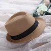 Moda Unisex Güneş Şapka Erkekler Kemik Bayanlar Yaz Hasır Şapka Plaj UV Koruma Kap Eğlence Nakliye Chapeau Panama Femme