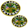 Custom Left Chest Embroidery Veteran US Army Patch Iron Sewing on Jacket back and T- shit or Hat2705