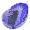 Wholesale 10 Pieces 1LOT Classic Fire Natural Agate Slape Geode Gem 925 Sterling Silver USA Israel Wedding Engagement Pendants Party Jewelry