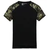 Moda 2017 Erkekler için Rahat Kamuflaj T-shirt Pamuk Ordu Taktik Savaş Askeri Spor Camo Camp Erkek T Shirt Tees ücretsiz kargo