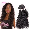 Brasilianska Peruanska Malaysiska Indiska Kambodjanska Straight Virgin Hair Weaves Bundles 3/4 st Obehandlade Remy Human Hair Extensions Double Weft