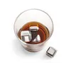 Lot de 9 pierres à whisky en acier inoxydable, glaçons réutilisables pour le vin, la bière, les boissons (lot de 8, pinces à pointe, bac à glaçons)