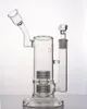 Mobius Bong Double Stereo Matrix Perc Dab Rig Thick Bubbler Water Pipe Recycler Oil Rigs com Bent Arm 18 mm joint Glass Bong