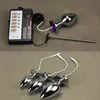 Scossa elettrica Spina anale Elettrico Catetere uretrale in acciaio inossidabile Anello del pene Giocattoli erotici per adulti del sesso medico per gli uomini