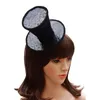 Burlesque gothique paillettes mini haut-de-forme couleur Pure inclinaison fête église chapellerie Base pinces à cheveux A150