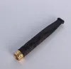 Cigarro de madeira esculpida de madeira preta pura de madeira preta filtro de haste de cabeça de cobre de 8 mm de cigarro de cano redondo do tipo de boca redonda