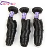 Excelente Brasileira Virgem Primavera Bouncy Curly Spring Curly Trama 3 Pcs Teunty Funmi Spiral Curls Weave 100% Extensões de Cabelo Humano Natural Preto