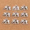 Mammoth Elephant Charms Pendants 100pcs/lot 24x19 mm Antique Silver Jewelry DIY Fit Bracelets Necklace Earrings L1187