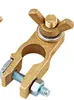 2x Wing Nut Marine Brass Copper Battery Terminal Post Pile Head Clamps Clips Connector Positive Negative