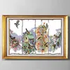 Les oiseaux des quatre saisons, ensembles de couture au point de croix de style chinois faits à la main, broderie, impression comptée sur toile DMC 11CT 14CT