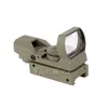 FIRE WOLF Holographic Scope Reflex Sights Green Red Dot Sight With 4 Reticle Fit For 20mm Rail Gun TAN Color