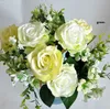 Шесть роз головки букет из шелковой ткани искусственный цветок украшения поддельных цветочных симуляция розы бесплатные SF0209