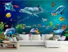 3D обои Custom Photo Photo Carural Sea World Dolphin Рыбы Делаги Дельфин Делорам Деловая Картина 3D Стены Срезы Обои для стен 3 D