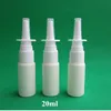 Frete Grátis 10 conjuntos 20ml Frasco De Spray Nasal Oral com Bomba Atomizadores Pulverizador Plástico Branco