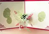 fleurs cartes de voeux d'anniversaire carte-cadeau pour anniversaire ou mariage cartes de félicitations cartes pop-up 3D carte de voeux décorations de fête