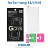 Protecteur d'écran en verre trempé en gros pour Samsung Galaxy S3 S4 S5 S6 Film Ultra HD Premium avec boîte de vente au détail + lingettes