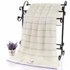 Tissu de coton de luxe de haute qualité 100 Lavande Tissu de coton violet serviette blanche serviette de bain pour adultes serviette pour le visage de salle de bain 3 pièces8104823