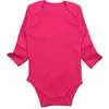 Baby Boys Girls Rompers Body Suit Nyfödd Långärmad Romper Onesies 100% Bomull Kläder Ställer Triangel för DHL
