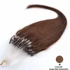 18quot 20quot 22quot 100g 2 micro anelli in silicone marrone scuro estensioni dei capelli umani Remy indiani1158927