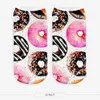 Venta al por mayor- Moda Pretty Linda Lindas Chicas 3D Impresas de algodón Calcetines Elásticos Nuevo Donut Cálido