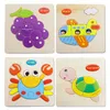 Baby Learning 3D Wooden Puzzles Educational Toys For Child Wood Jigsaw Puzzle Craft Animals