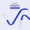 J-Hook drop down glass Adapter female 14mm 18mm j hooks for Hookahs pipe bong Ashcatcher