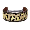 Partihandel - Kvinnans retro brun läderarmband Högkvalitativt leopardmönster Mjukt behagligt sommartillbehör för kvinnan