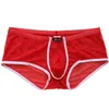 Hot Sale free shipping with tracking number Men's Sexy Soft Underwear Sheer Transparent Brief Boxer Trunks Panty HJ068