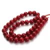 1Strand lot rond Round Corals Rouges Perles de bijoux en pierre naturelle pour le collier de bracelet de fabrication de bijoux