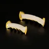 Newest 18k Real Gold Plated Star with Money Iced out Hip Hop Teeth Grillz Top Grill Halloween Christmas Party Gift