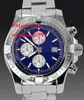 남성 48mm 시계 아름다운 파란색 다이얼 스테인리스 스틸 팔찌 A13370 LVK Quartzl 크로노 그래프 작업 남성 시계 손목 시계