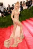 Glamour Beauté Beyonce Robes De Célébrité 2017 Élégant Sheer Perlé Nu Sirène Robes De Soirée Sexy À Manches Longues Rouge Carpe234u