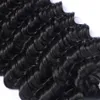 Weaves Großhandel Bundles Brasilianisches Reines Remy Haar 1b Unverarbeitete Menschenhaarwebart Grade 9A Tiefe Welle Haarbündel Natürliches Schwarz