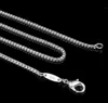 Man woman Necklace 925 sterling Silver 2MM Box Chain Necklace 16inch/18inch/20inch/22inch/24inch for Pendants