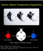 Ensembles de robinets de douche de salle de bains, économie d'eau, goutte d'air, installation facile, pomme de douche de bain de pluie, mitigeur chaud et froid