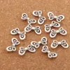 Hollow Butterfly Bow Animal Charm Koraliki 17.4x9.3mm Tybetański Silver Przekładki Ustalenia Biżuteria L688 300 sztuk / partia