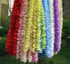 100pcs/lot Elegant White Orchid Wisteria Vines Each Strip 79 Inches Silk Artificial Flower Wreaths For Weding Decoration