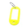 50 / pcs Mix Kleur Plastic Sleutelhanger Sleutel Tags ID Label Naam Tags met split ring voor bagage sleutelhangers Sleutelringen 50 * 22mm 77