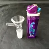 Smoking Dogo New Glass Bow Tobacco And Herb Dry Bowl Slide For Glass Bong And Pipes 14mm 18mm Male Joint Glass Bowl With Handle