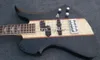 RARE Rich Mockingbird 4 Strings Trans Black Qulit Maple Top Electric Bass Guitar Maple Neck Active Wires & 9V Battery Box