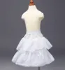 Das meninas Petticoa anáguas anáguas de casamento dama de honra acessórios Crinolina Branco 1-Hoop 2-Layer Flower Girl Dress Kid Underskirt