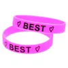 1PC Best Friends Forever Silicone Wristband Logo imprimé Taille adulte A Idéal pour donner un cadeau