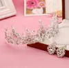 Mode Bloemen Kristal NIEUWE Kristallen Bruiloft bruidssieraden Set Jurkaccessoires 2 Stuks Strass Neckless en Oorbellen300P