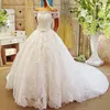 Luxurious Real Pictures Ball Gown Wedding Dresses 2017 Glitz Lace Appliques Princess Wedding Gowns Off the Shoulder Bridal Gowns